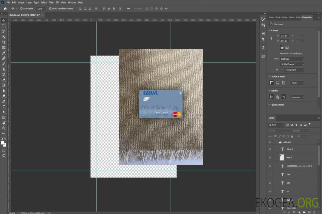 Paraguay Banco BBVA Bank mastercard photolook recto template